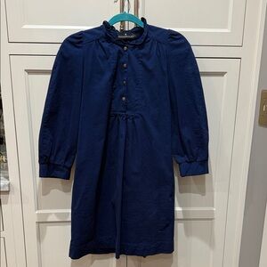 Pomander Place Navy Blue Long Sleeve Dress Medium
